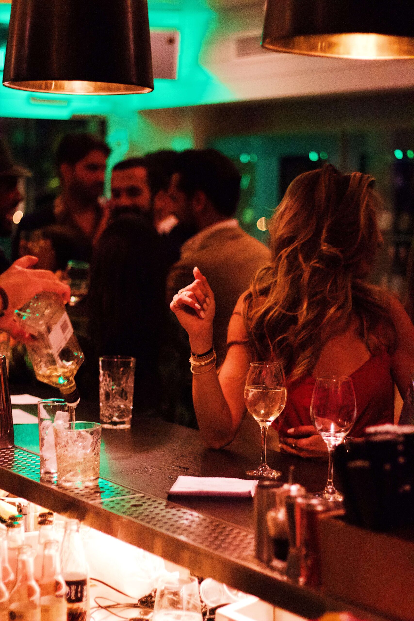 Lady at bar